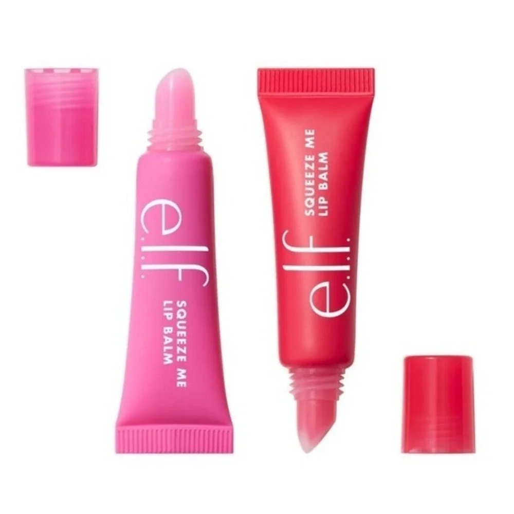 Lot Of 2 e.l.f. Squeeze Me More Lip Balm Duo - Bubblegum & Cherry Scents